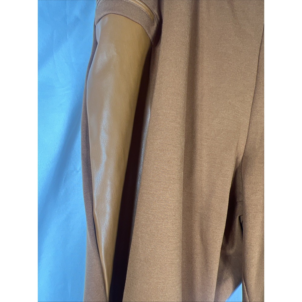 Ashley Stewart Faux Leather Paneled‎ Leggings caramel  22-24Elevated Look Womens - Picture 6 of 15
